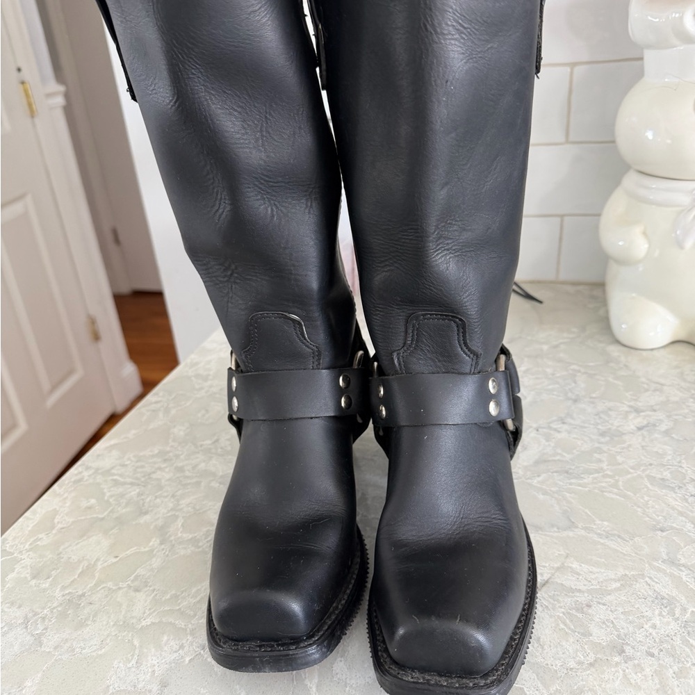 Double H Black Combat & Moto Boots